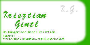 krisztian gintl business card
